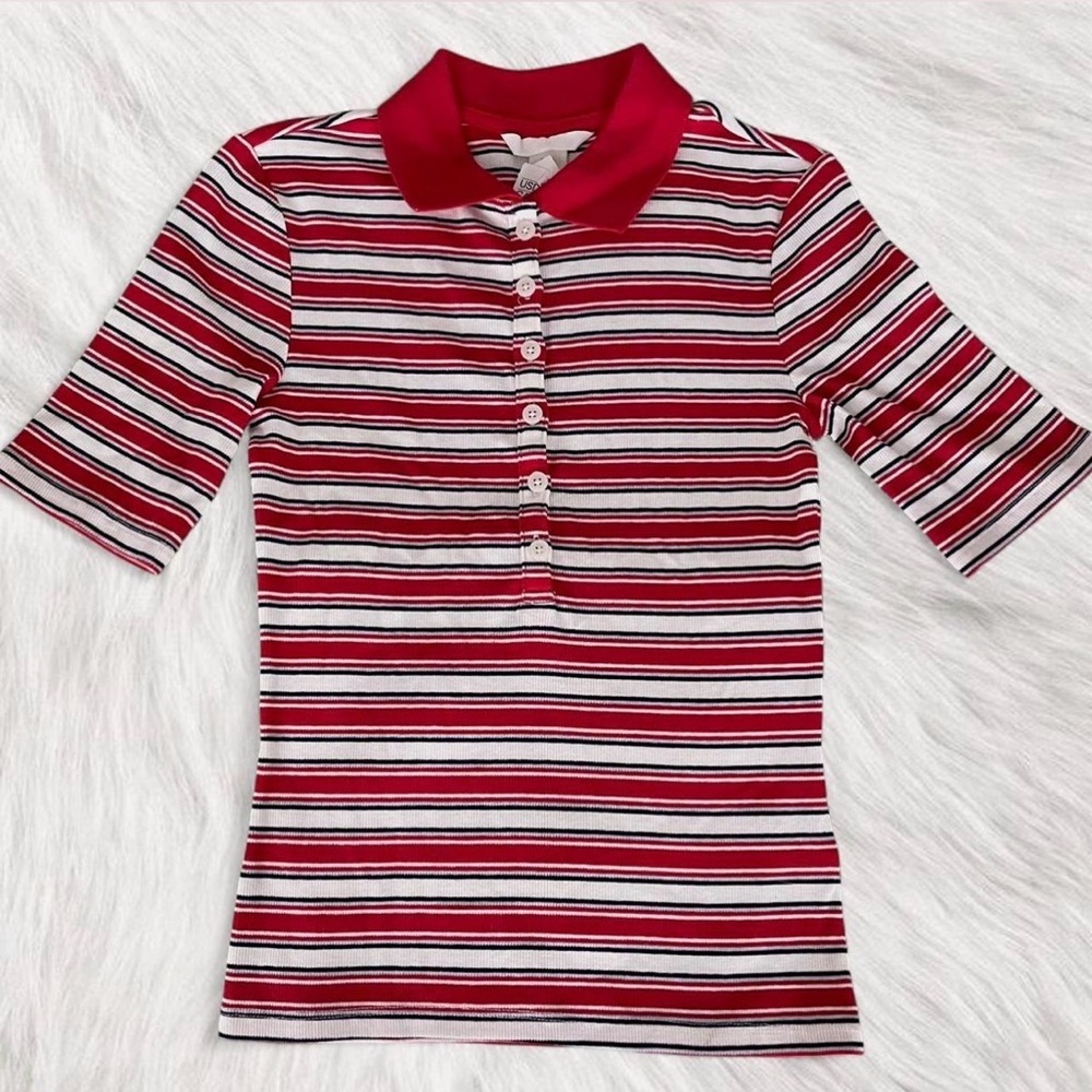H&M Ribbed Polo Shirt